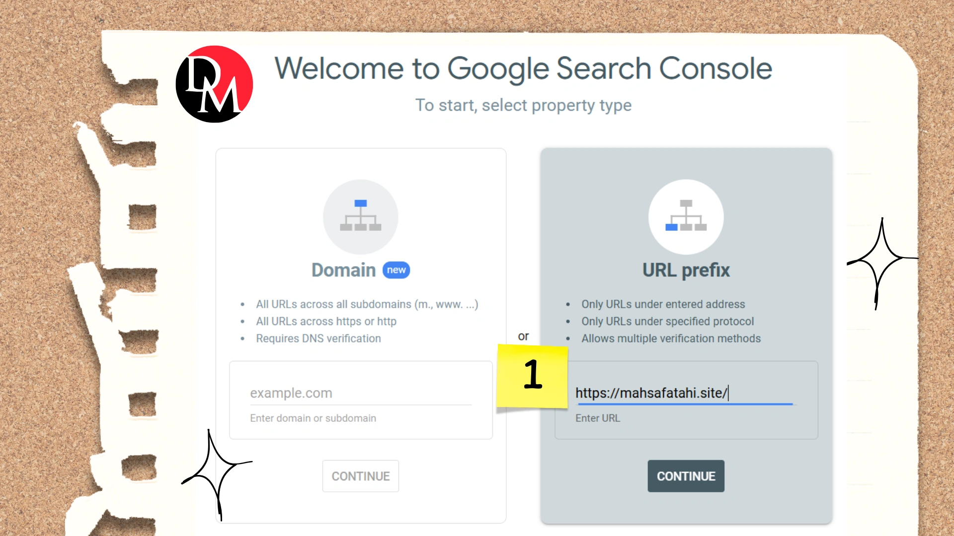 Sign into google search console