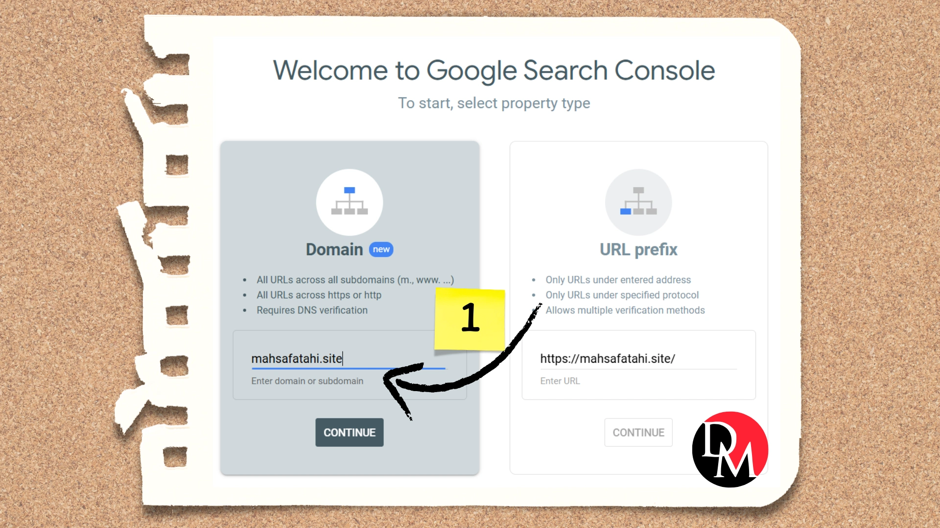 Access search console again