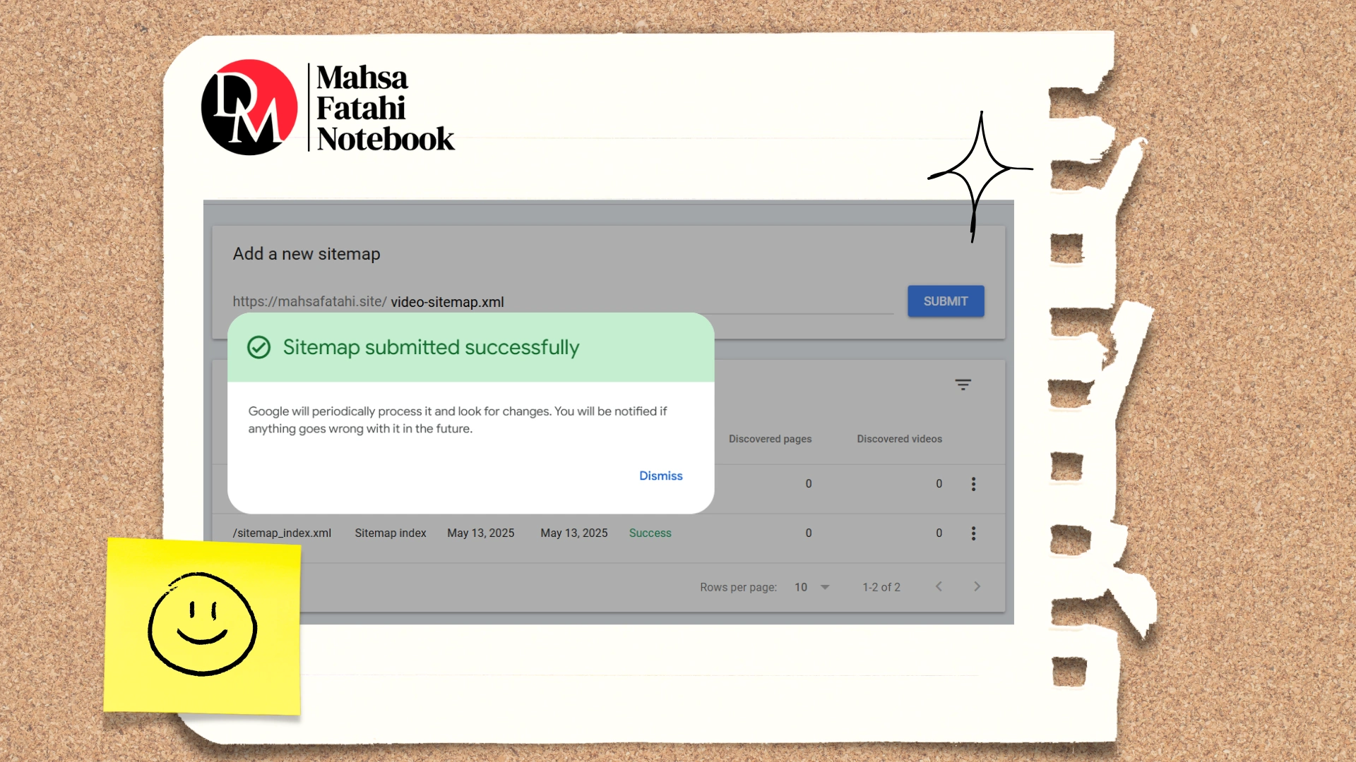 Submit sitemap to google search console